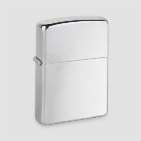 Зажигалка ZIPPO Classic с покрытием Brushed Chrome, латунь/сталь, серебристая, матовая, ZIPPO, США, Зажигалки