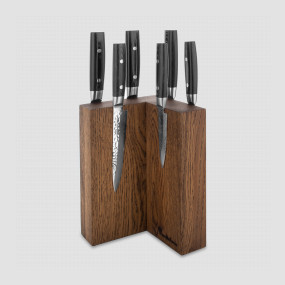 Набор из 6-и кухонных ножей на подставке из дуба, серия Zen, YAXELL, Япония, YAXELL (Япония)