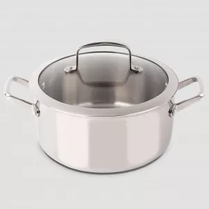Кастрюля из нержавеющей стали с крышкой 2,5 л, d 20, h 10 см, 3-х слойная нержавеющая сталь, серия Forza, ARCOS, Испания, 